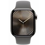 שעון חכם אפל Apple Watch Series 10 GPS + Cellular 42mm Natural Titanium Case with Stone Grey Sport Band M/L