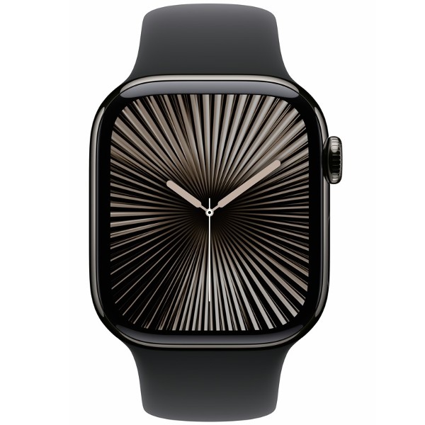 שעון חכם אפל Apple Watch Series 10 GPS + Cellular 42mm Slate Titanium Case with Black Sport Band S/M