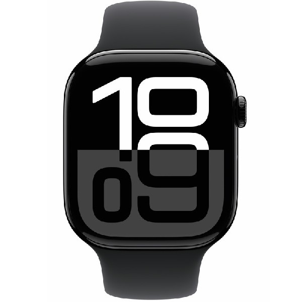 שעון חכם אפל Apple Watch Series 10 GPS + Cellular 46mm Jet Black Aluminium Case with Black Sport Band M/L