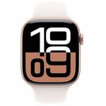 שעון חכם אפל Apple Watch Series 10 GPS + Cellular 46mm Rose Gold Aluminium Case with Light Blush Sport Band M/L