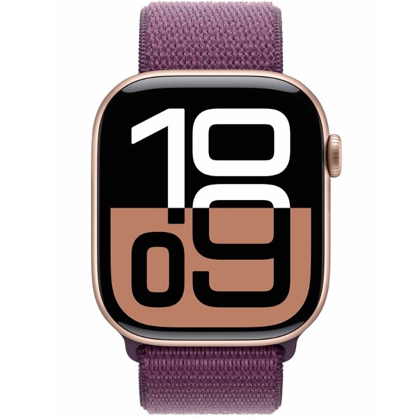 שעון חכם אפל Apple Watch Series 10 GPS + Cellular 46mm Rose Gold Aluminium Case with Plum Sport Loop