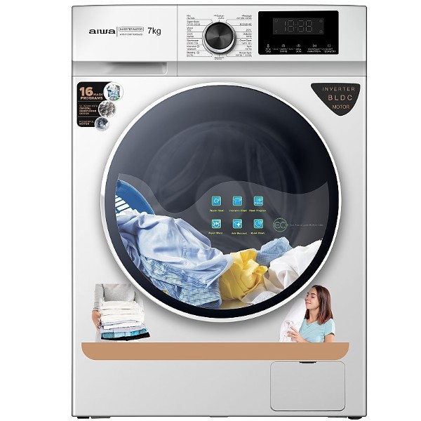מכונת כביסה 7 ק&quot;ג ניקוי באדים דגם Aiwa AI70-F1230F1DA05e איווה לבן