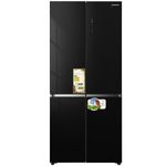 מקרר 4 דלתות 470 ליטר דגם AIWA AI-NF-6500-GLASS BLACK איווה זכוכית שחורה