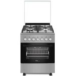 תנור 60 ס"מ רוחב משולב כיריים גז דגם SOL SLX66MFT סול נירוסטה