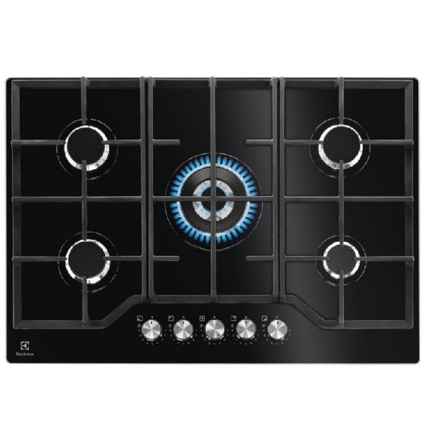 כיריים גז זכוכית 75 ס&quot;מ דגם Electrolux KGG75362K אלקטרולוקס שחור