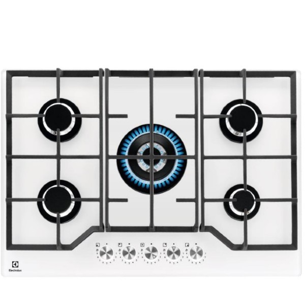 כיריים גז זכוכית 75 ס&quot;מ דגם Electrolux KGG75362W אלקטרולוקס לבן