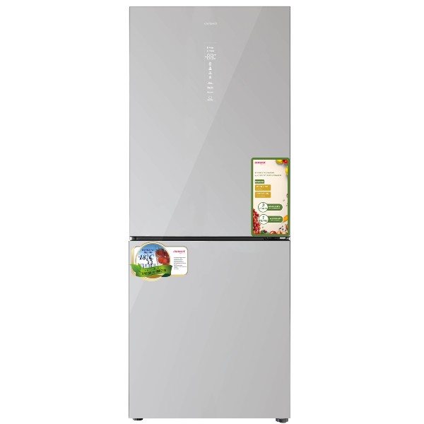 מקרר מקפיא תחתון 401 ליטר דגם AIWA AI-NF5800-GLS-SILVER איווה זכוכית כסופה