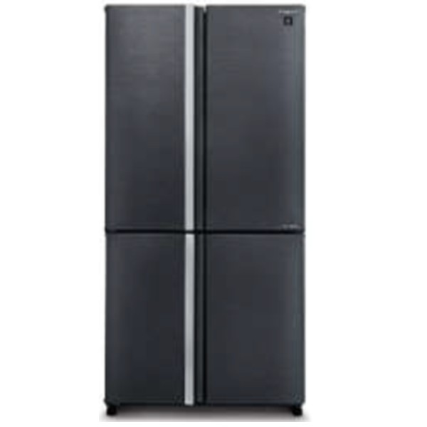 מקרר 4 דלתות 611 ליטר מקפיא תחתון דגם SJ-FERN87V-SL שארפ Sharp נירוסטה מושחרת