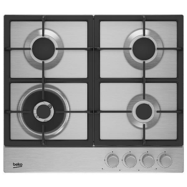 כיריים גז 4 להבות 60 ס&quot;מ דגם HIAW64235SX בקו Beko נירוסטה