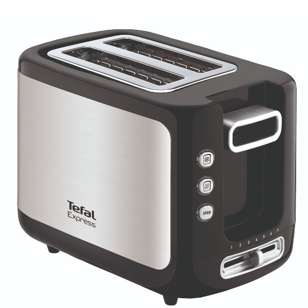 מצנם 2 פרוסות דגם TEFAL TT365027 טפאל צבע שחור נירוסטה