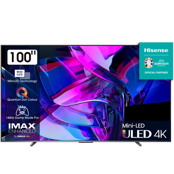טלוויזיה חכמה &quot;100 ULED Mini-Led 4K דגם HISENSE 100U7KQ הייסנס