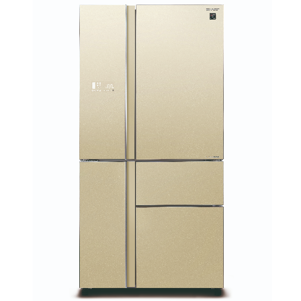 מקרר שארפ 5 דלתות בנפח 668 ליטר דגם SHARP SJ-R9730 זכוכית גוון שמפניה