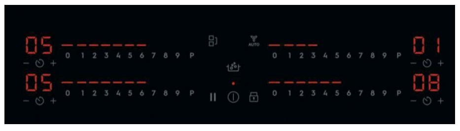כיריים אינדוקציה MULTIZONE דגם EIS62451C אלקטרולוקס Electrolux שחור