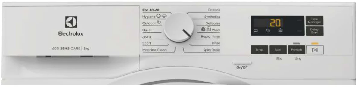 מכונת כביסה 8 ק"ג דגם ELECTROLUX EF61823BM אלקטרולוקס