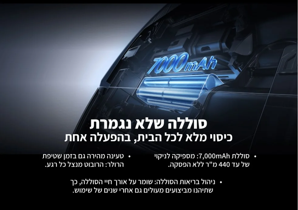 סוללה שלא נגמרת כיסוי מלא לכל הבית, בהפעלה אחת